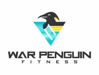 War Penguin Fitness logo design by GETT