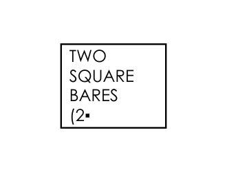 Two square bares         (2▪️ logo design by Greenlight