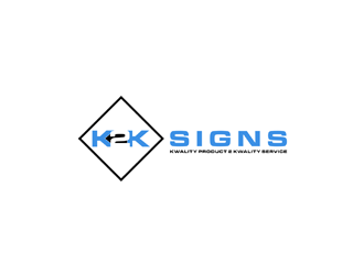 K2K SIGNS logo design by johana