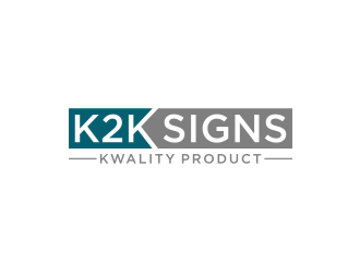 K2K SIGNS logo design by nurul_rizkon