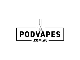 PODVAPES.COM.AU logo design by johana