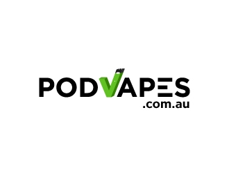 PODVAPES.COM.AU logo design by fillintheblack