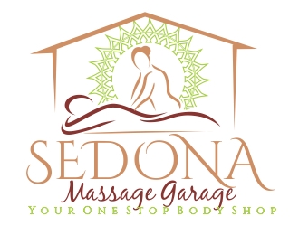 Sedona Massage Garage.....Your One Stop Body Shop logo design by ruki