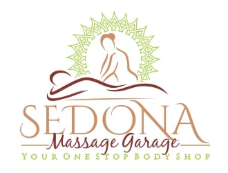 Sedona Massage Garage.....Your One Stop Body Shop logo design by ruki