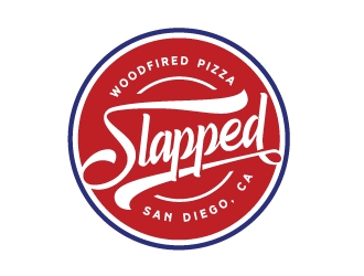 Slapped Woodfired Pizza logo design by Kewin