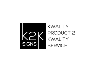 K2K SIGNS logo design by zakdesign700