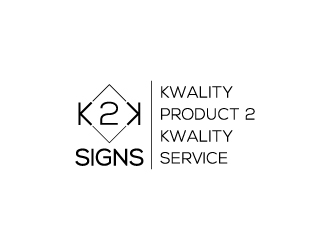 K2K SIGNS logo design by zakdesign700