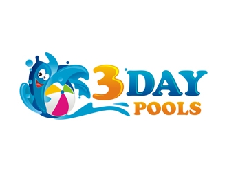 3 DAY POOLS logo design by gitzart