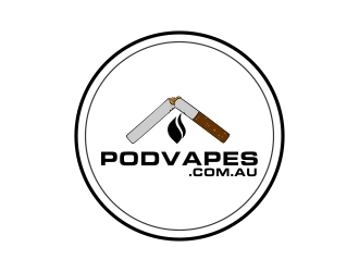PODVAPES.COM.AU logo design by mckris