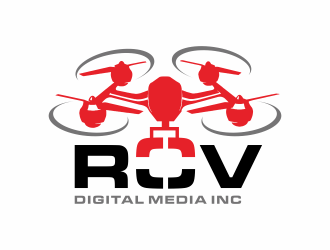 ROV Digital Media Inc or ROV logo design by hidro