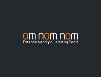 Om Nom Nom - Eats and treats powered by Plants logo design by bricton