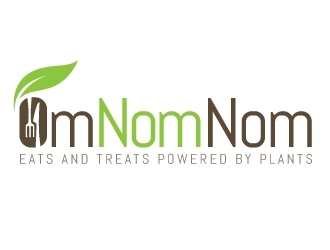 Om Nom Nom - Eats and treats powered by Plants logo design by nexgen