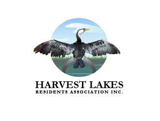 Harvest Lakes Residents Association logo design by BeDesign