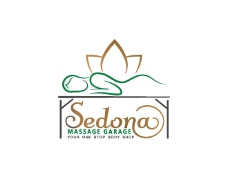 Sedona Massage Garage.....Your One Stop Body Shop logo design by Boomstudioz