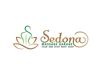 Sedona Massage Garage.....Your One Stop Body Shop logo design by Boomstudioz