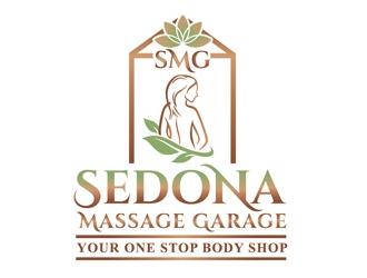 Sedona Massage Garage.....Your One Stop Body Shop logo design by Roma