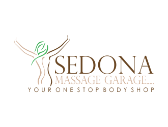 Sedona Massage Garage.....Your One Stop Body Shop logo design by done