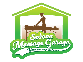 Sedona Massage Garage.....Your One Stop Body Shop logo design by reight