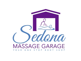 Sedona Massage Garage.....Your One Stop Body Shop logo design by gilkkj