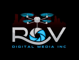 ROV Digital Media Inc or ROV logo design by Suvendu