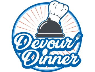 Devour Dinner logo design by romano