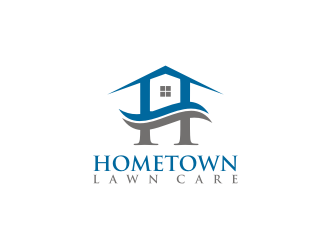 Hometown Lawn Care logo design by rief
