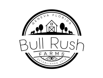 Bull Rush Farms logo design by daanDesign