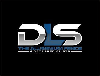 DLS [tagline: The aluminium fence & gate specialists] logo design by agil