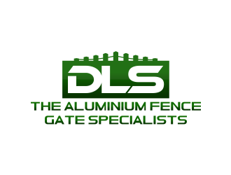 DLS [tagline: The aluminium fence & gate specialists] logo design by WooW