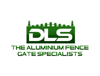 DLS [tagline: The aluminium fence & gate specialists] logo design by WooW