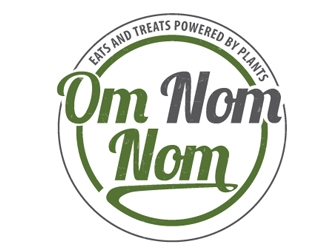 Om Nom Nom - Eats and treats powered by Plants logo design by logoguy