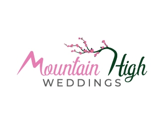 Mountain High Weddings logo design by Boomstudioz