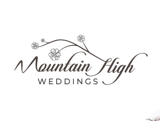 Mountain High Weddings logo design by Boomstudioz