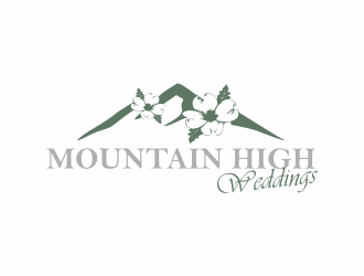 Mountain High Weddings logo design by ubai popi