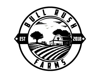 Bull Rush Farms logo design by REDCROW