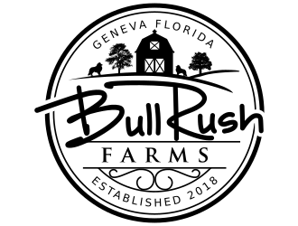 Bull Rush Farms logo design by Dakon