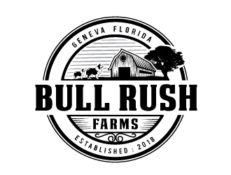 Bull Rush Farms logo design by Conception