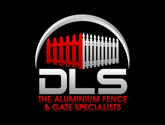 DLS [tagline: The aluminium fence & gate specialists] logo design by karjen