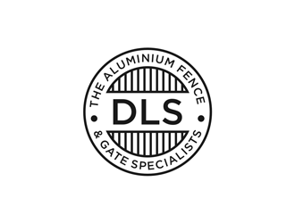 DLS [tagline: The aluminium fence & gate specialists] logo design by alby