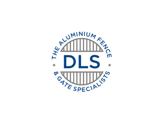 DLS [tagline: The aluminium fence & gate specialists] logo design by alby