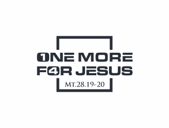 One More For Jesus or 1 More 4 Jesus logo design by ammad