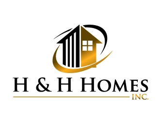 H & H Homes, Inc. logo design by Dawnxisoul393