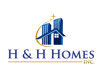 H & H Homes, Inc. logo design by Dawnxisoul393
