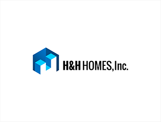 H & H Homes, Inc. logo design by hole