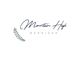 Mountain High Weddings logo design by onep
