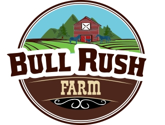 Bull Rush Farms logo design by romano