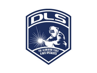 DLS [tagline: The aluminium fence & gate specialists] logo design by daywalker