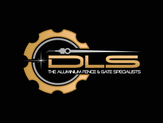 DLS [tagline: The aluminium fence & gate specialists] logo design by Greenlight