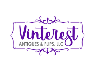 Vinterest Antiques & Flips, LLC logo design by haze