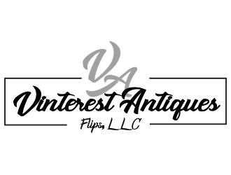Vinterest Antiques & Flips, LLC logo design by romano